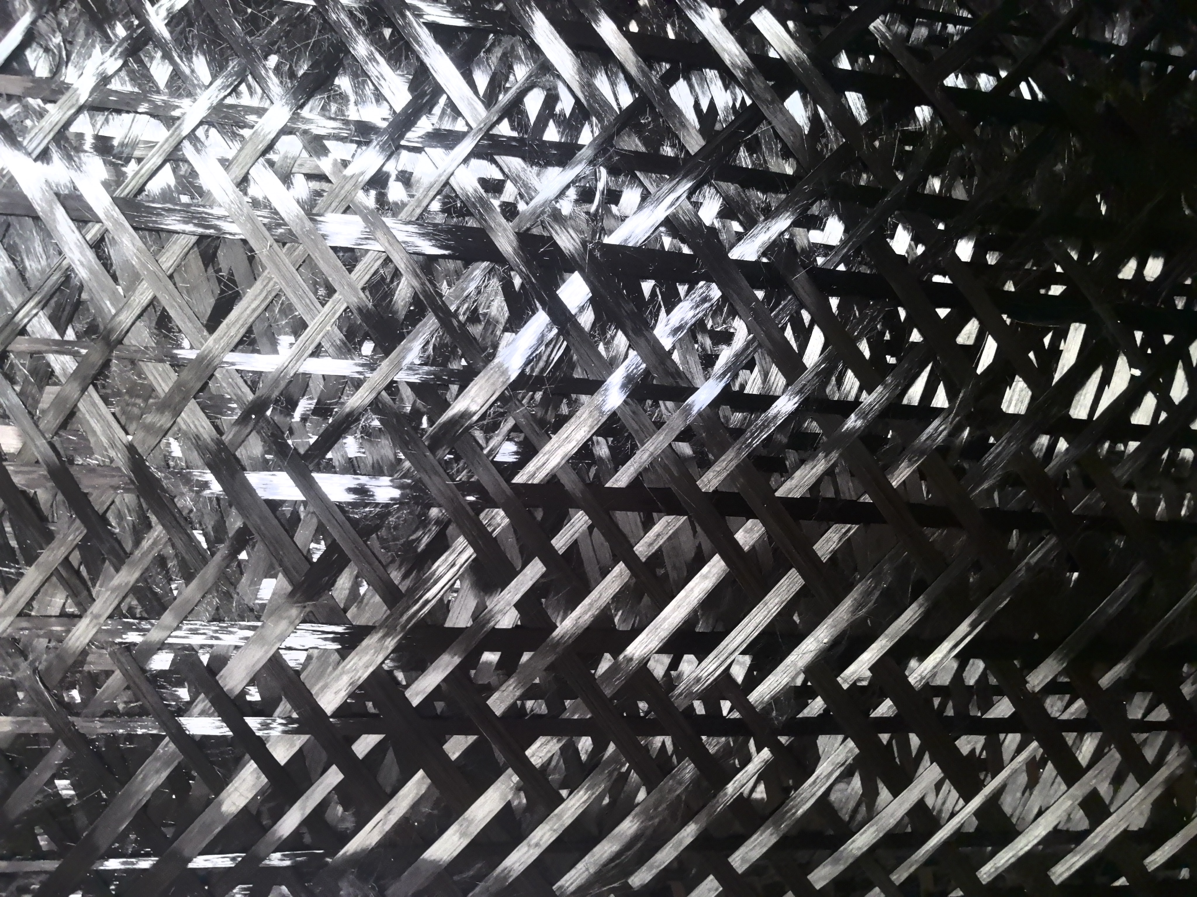 Close-up of 3D braided fiber architecture